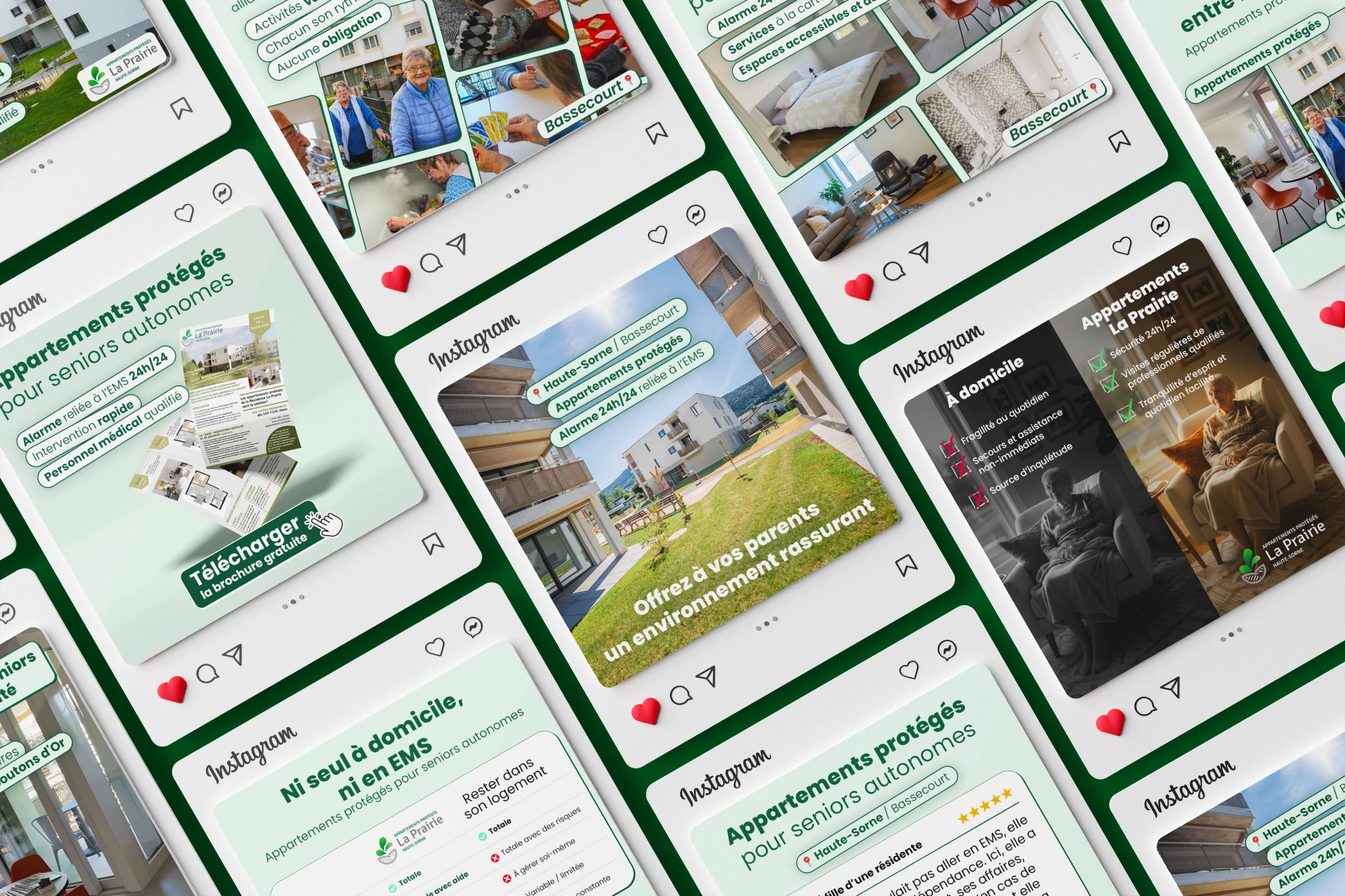 Publicités Facebook & Instagram Résidence La Prairie ·conçues par Adsflow
